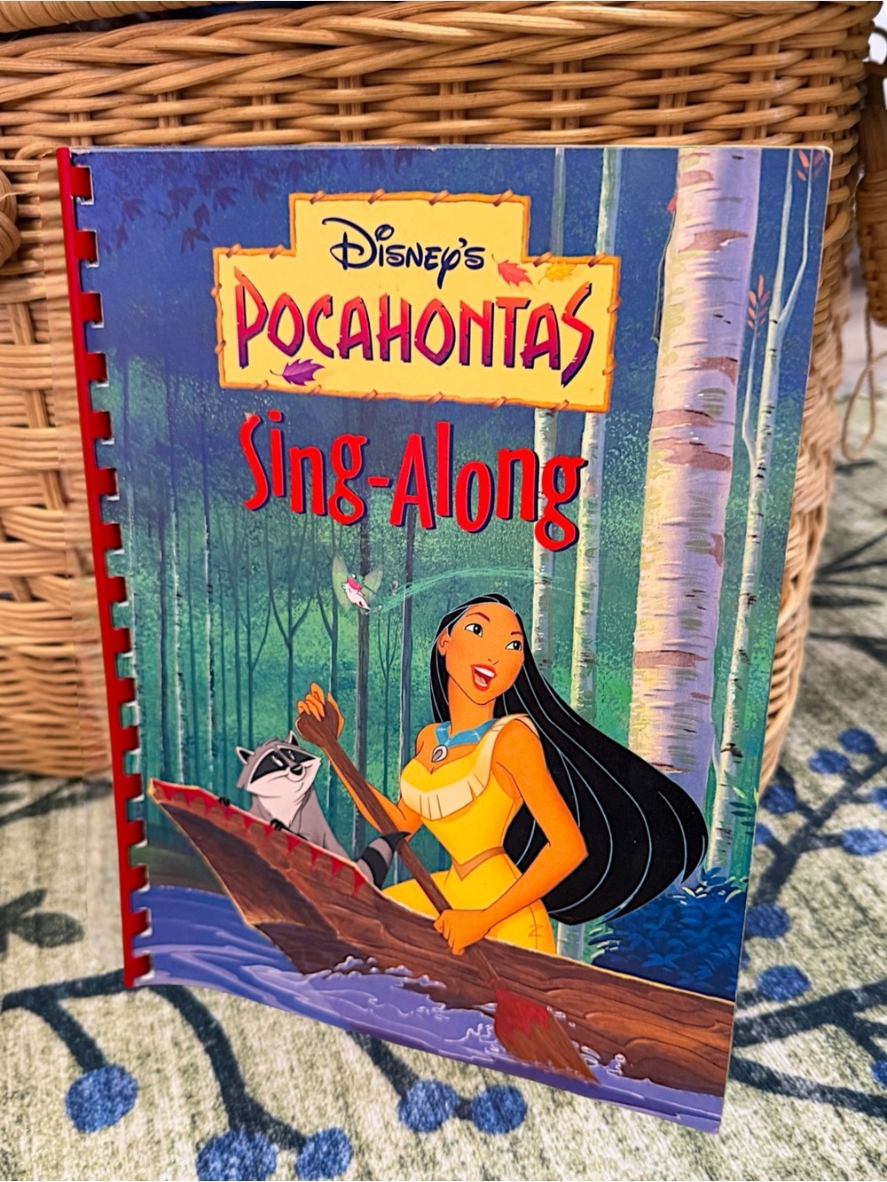 Vintage 90s NEW Disney Pocahontas Sing-Along Book - Colorful Illustrations